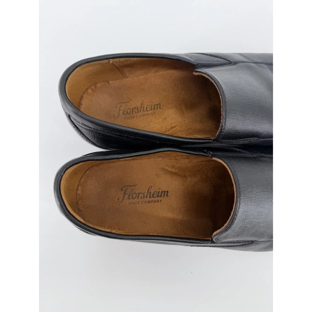 Florsheim Mens 15176-001 Black‎ Leather Slip On Loafers Dress Shoes Size 10D